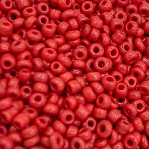 Seed beads 2mm strawberry red, 10 grams